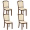 Costway Dining Chair Set of 2/4 Upholstered Kitchen Chair with PU Leather & Rubber Wood Frame